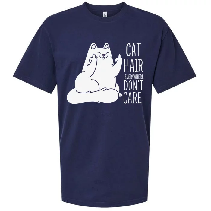 Humor Cat Hair Everywhere Don't Care Sueded Cloud Jersey T-Shirt