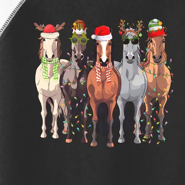 Horses Christmas Toddler Fine Jersey T-Shirt