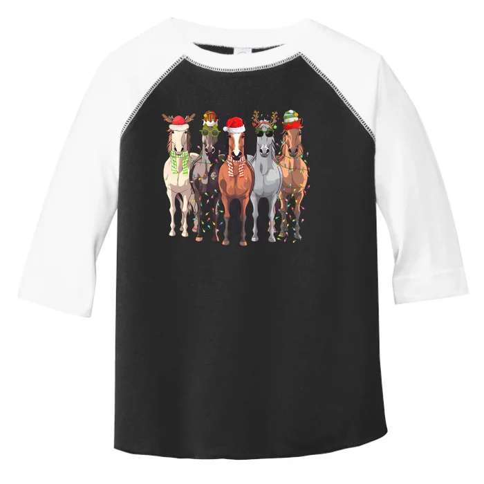 Horses Christmas Toddler Fine Jersey T-Shirt