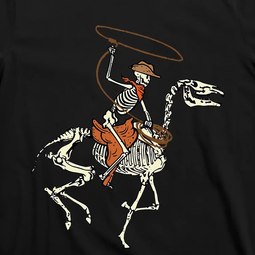 Halloween Cowboy Horse Skeleton Costume Kids T-Shirt