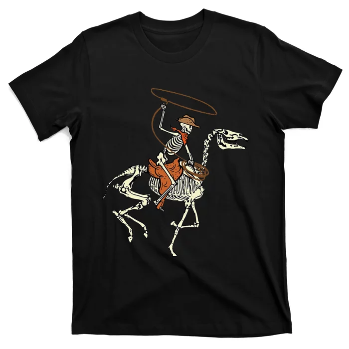 Halloween Cowboy Horse Skeleton Costume Kids T-Shirt