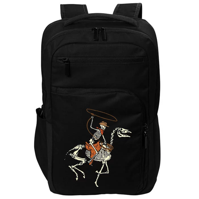 Halloween Cowboy Horse Skeleton Costume Kids Impact Tech Backpack