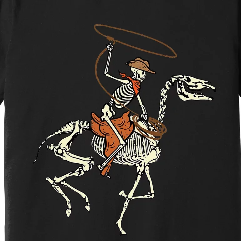 Halloween Cowboy Horse Skeleton Costume Kids Premium T-Shirt