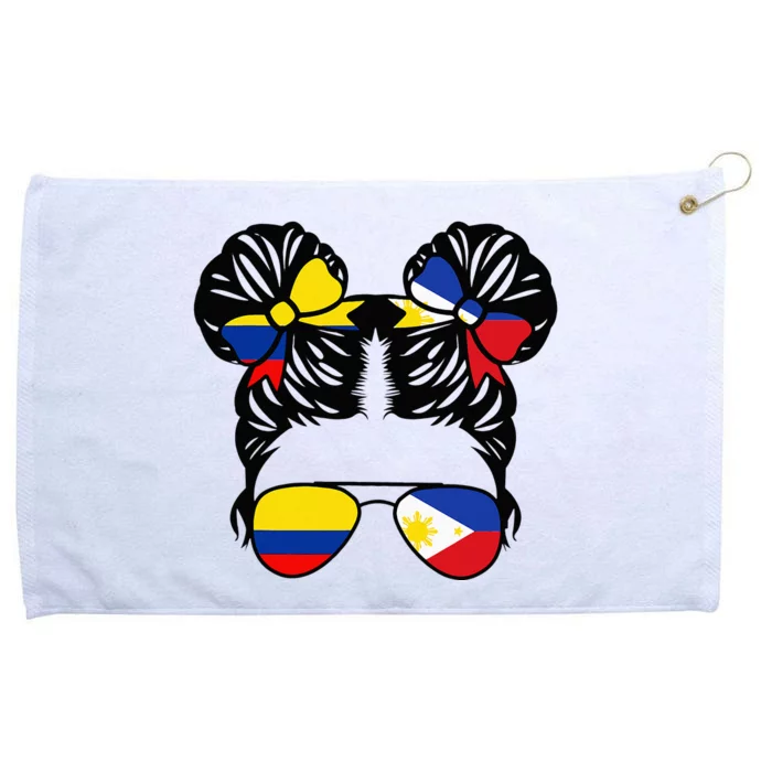 Half Colombian Half Filipino Girl Colombia Kids Heritage Grommeted Golf Towel