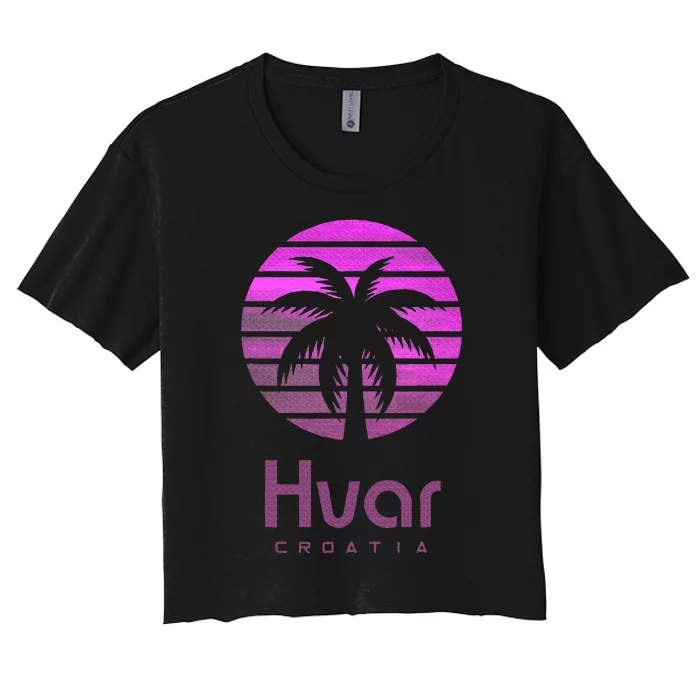 Hvar Croatia Women's Crop Top Tee