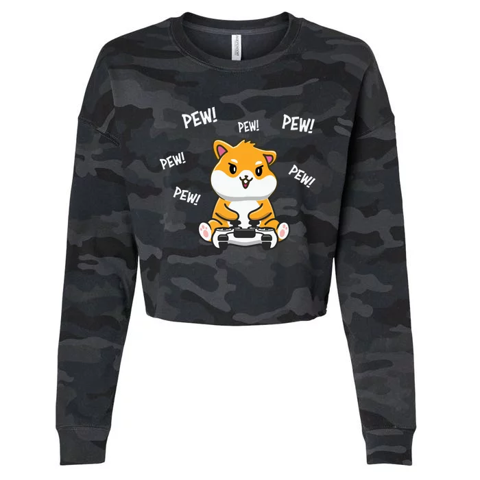 Hamster Cute Cropped Pullover Crew