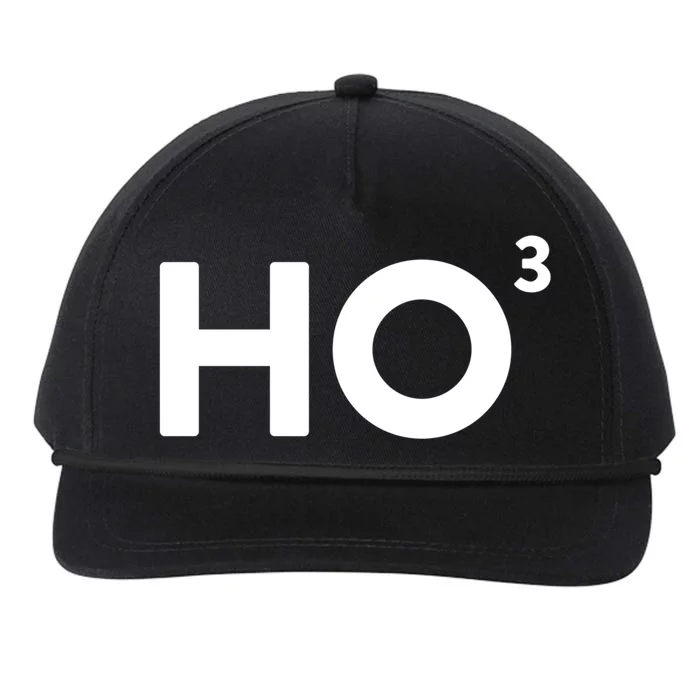 Ho Cubed = Ho Ho Ho Ho 3 Funny And Clever Christmas Cool Gift Snapback Five-Panel Rope Hat