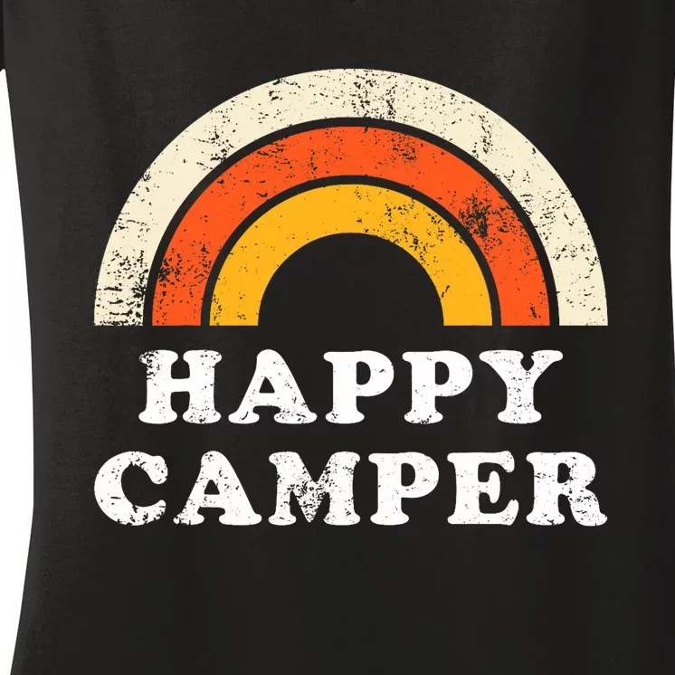 Happy Camper Women's V-Neck T-Shirt