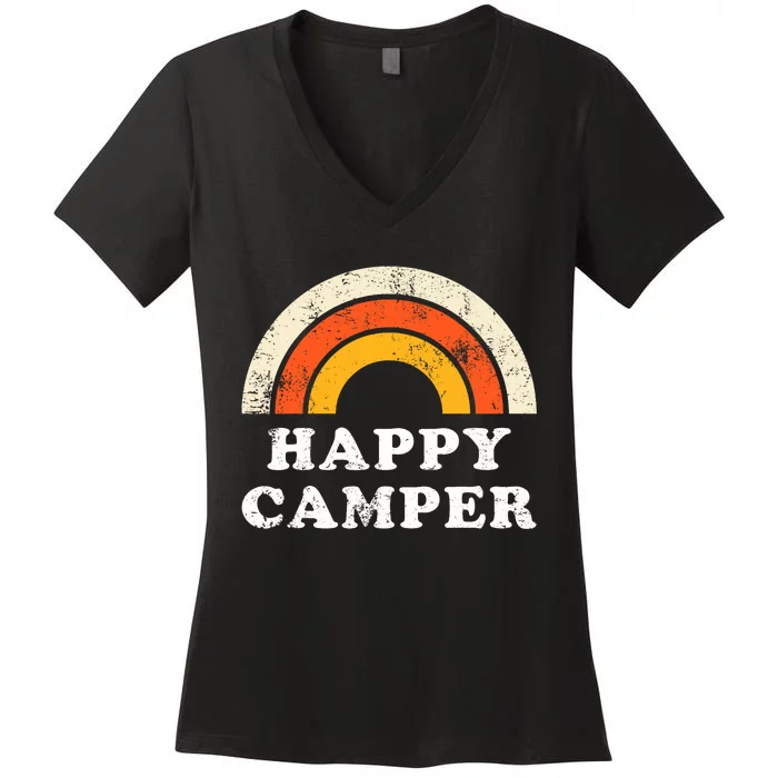 Happy Camper Women's V-Neck T-Shirt