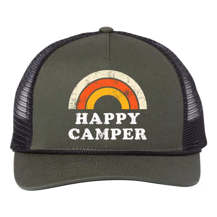 Happy Camper Retro Rope Trucker Hat Cap