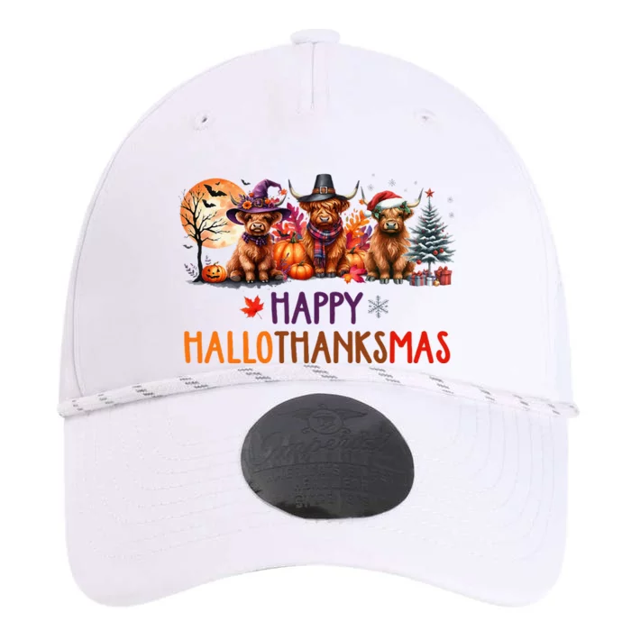 Highland Cow Halloween Christmas Thanksgiving Hallothanksmas Performance The Dyno Cap