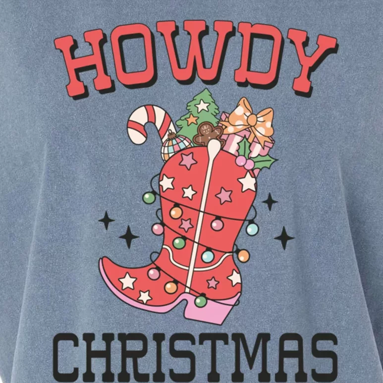 Howdy Christmas Holiday Party Gift Garment-Dyed Women's Muscle Tee