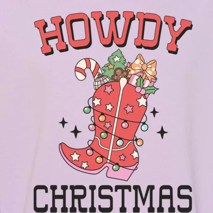 Howdy Christmas Holiday Party Gift Garment-Dyed Sweatshirt