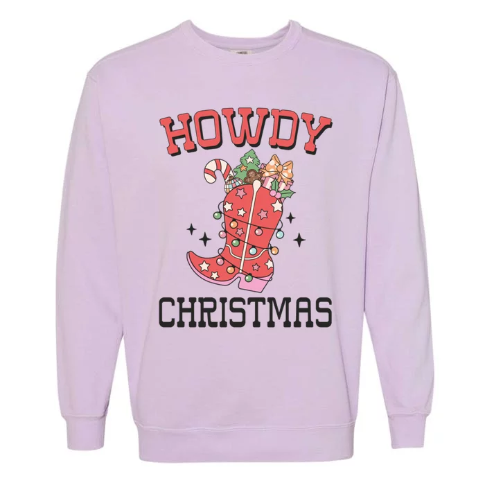 Howdy Christmas Holiday Party Gift Garment-Dyed Sweatshirt