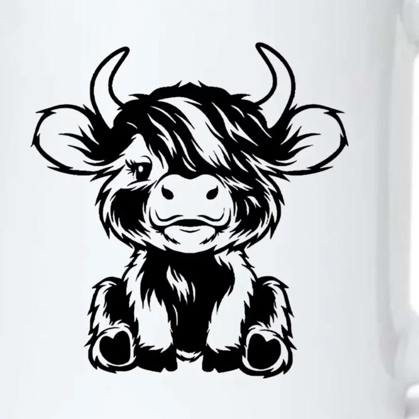 Highland Cow Black Color Changing Mug