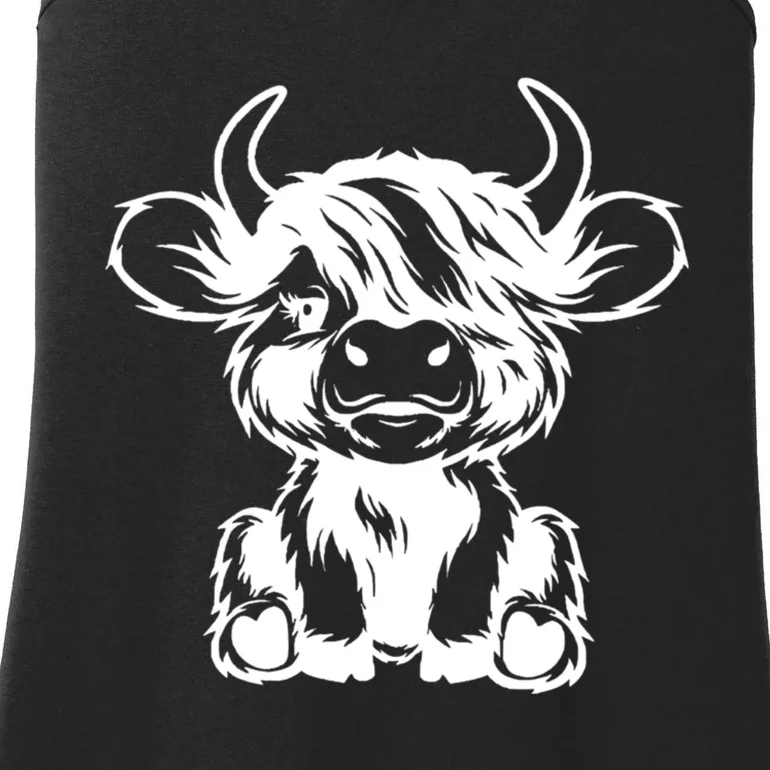 Highland Cow Ladies Essential Tank