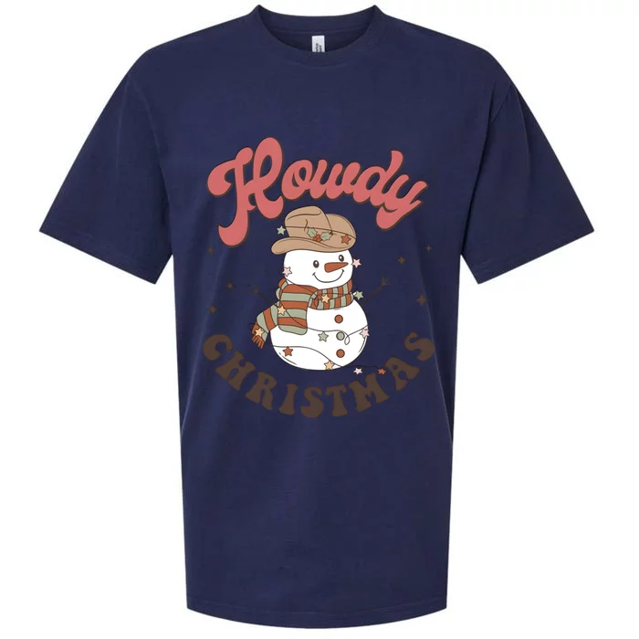 Howdy Christmas Holidays Snow Retro Christmas Cow Great Gift Sueded Cloud Jersey T-Shirt