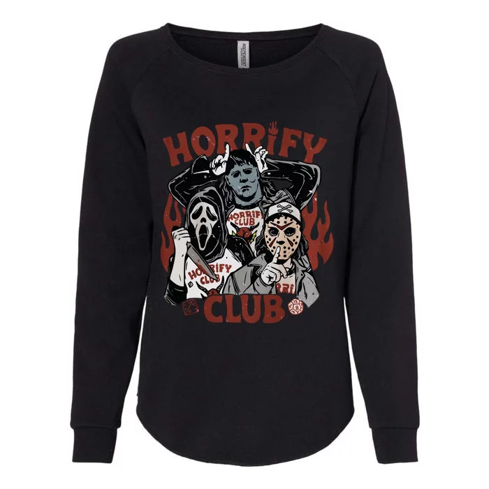 Horrify Club Halloween Characters Funny Horror Characters Womens California Wash Sweatshirt