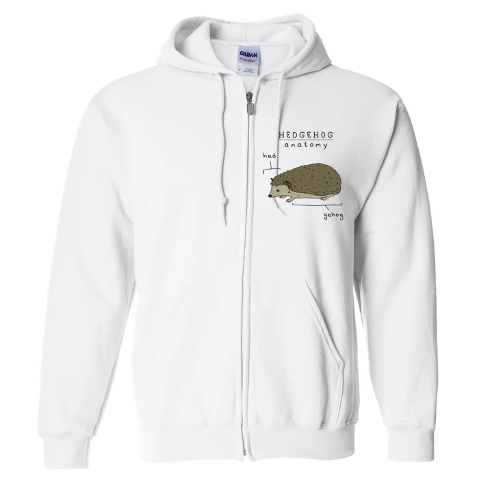 Hedgehog cute Hedgehogs Full Zip Hoodie