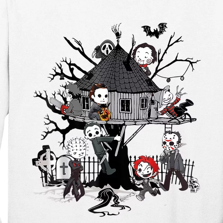 Horror Clubhouse In Park Halloween Costume Gift Long Sleeve Shirt