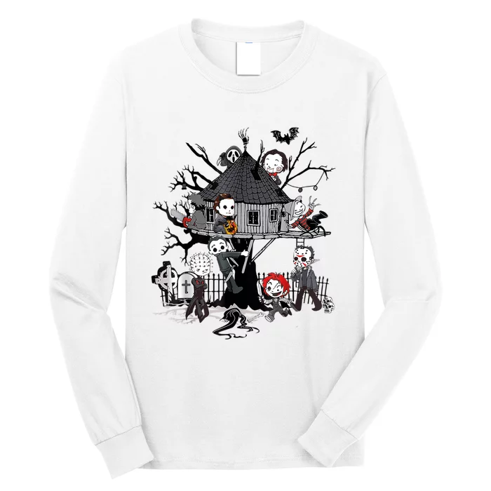 Horror Clubhouse In Park Halloween Costume Gift Long Sleeve Shirt