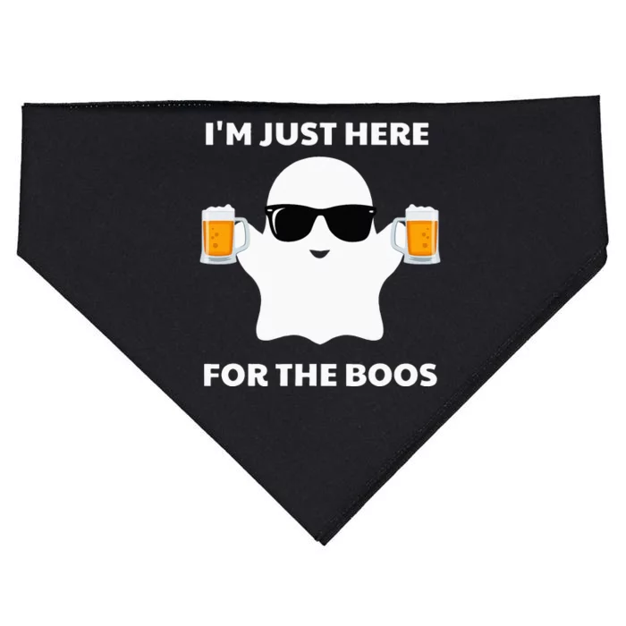 Halloween Costumes Im Just Here For The Boos Beer USA-Made Doggie Bandana