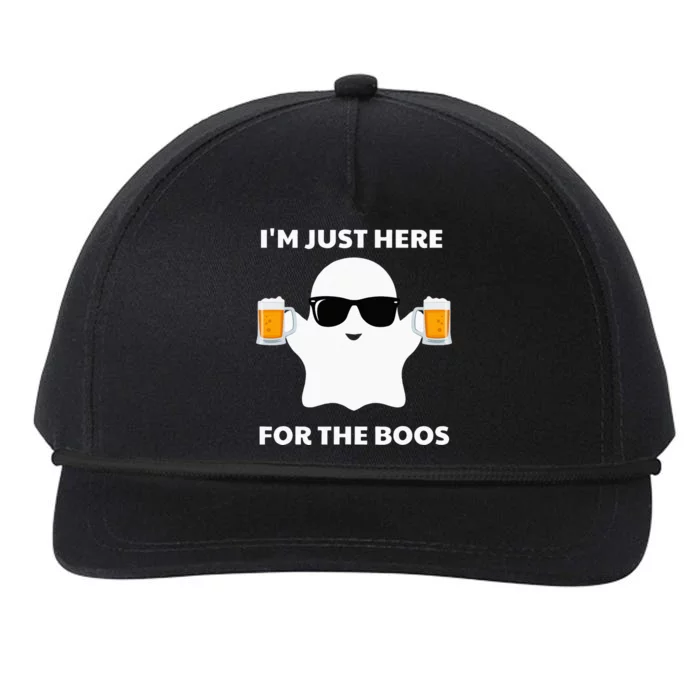 Halloween Costumes Im Just Here For The Boos Beer Snapback Five-Panel Rope Hat