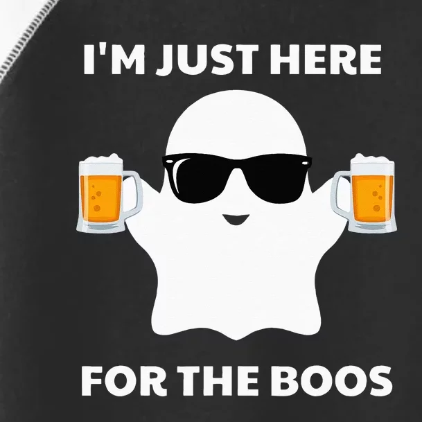 Halloween Costumes Im Just Here For The Boos Beer Toddler Fine Jersey T-Shirt