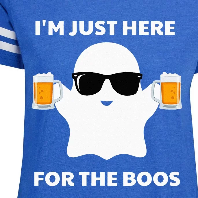 Halloween Costumes Im Just Here For The Boos Beer Enza Ladies Jersey Football T-Shirt