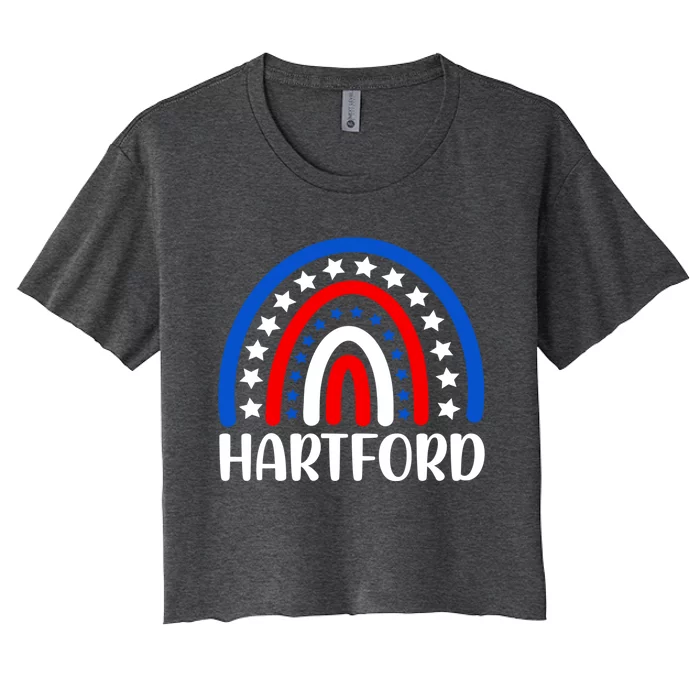 Hartford Connecticugift I Love Hartford Usa Gift Women's Crop Top Tee