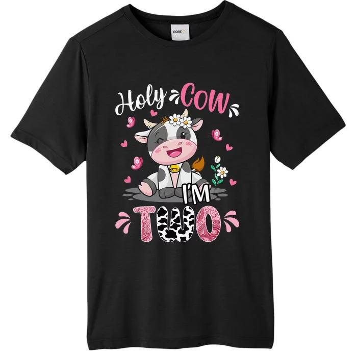 Holy Cow I'm Two 2 Years Old 2nd Birthday Outfit ChromaSoft Performance T-Shirt