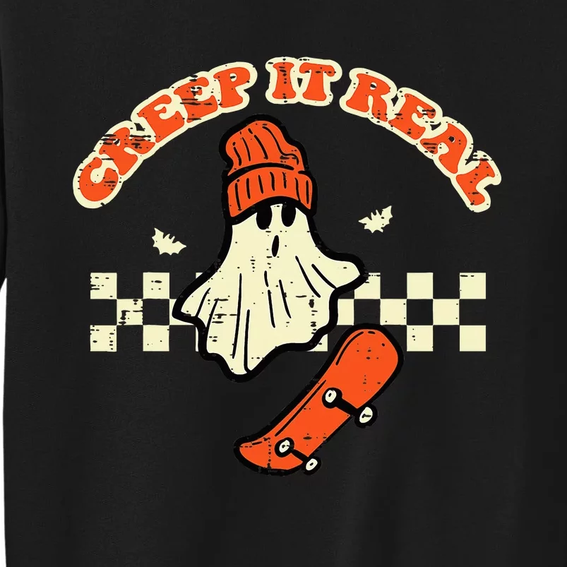 Halloween Creep It Real Ghost Skater Costume Sweatshirt