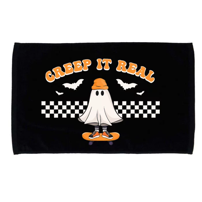 Halloween Creep it Real Ghost Skater Microfiber Hand Towel