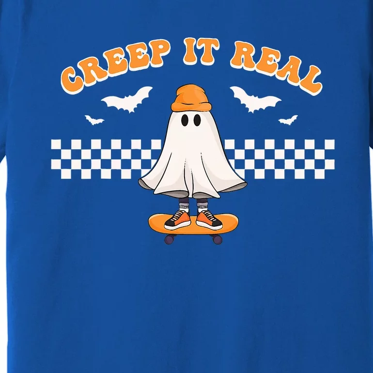 Halloween Creep it Real Ghost Skater Premium T-Shirt