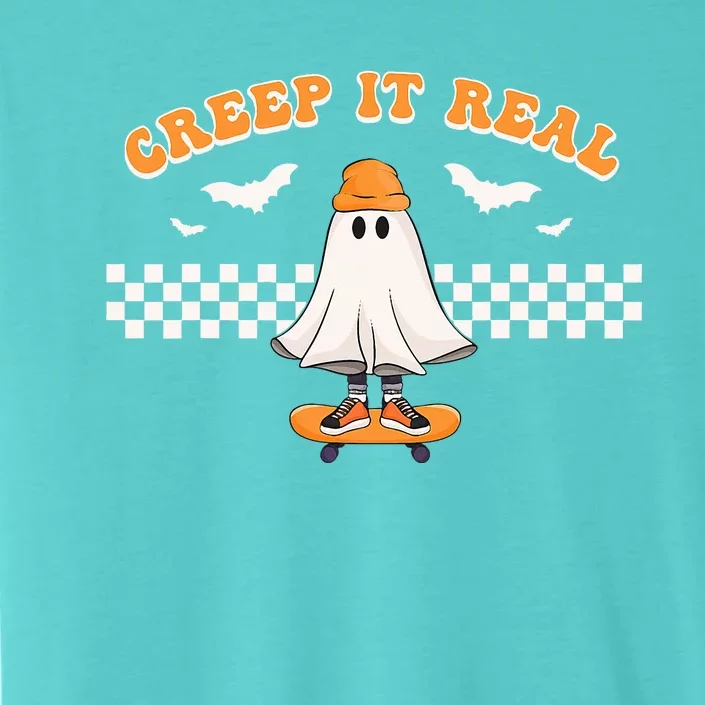 Halloween Creep it Real Ghost Skater ChromaSoft Performance T-Shirt