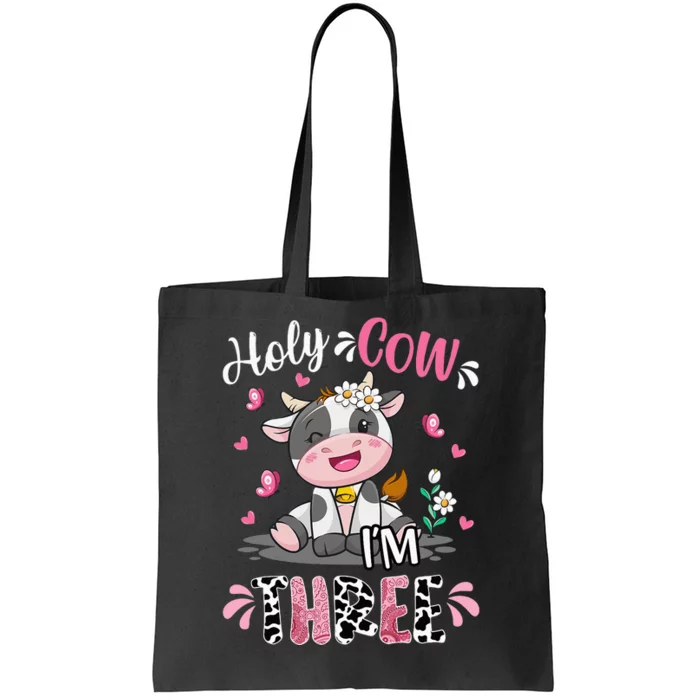 Holy Cow I'm Three 3 Years Old 3rd Birthday Tote Bag