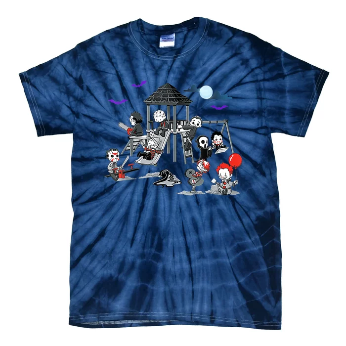 Horror Clubhouse In Park Halloween Costume Gift Tie-Dye T-Shirt