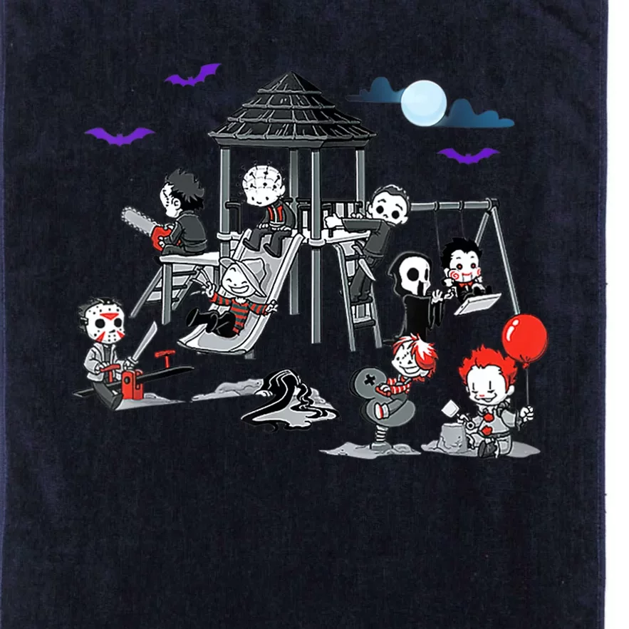 Horror Clubhouse In Park Halloween Costume Gift Platinum Collection Golf Towel