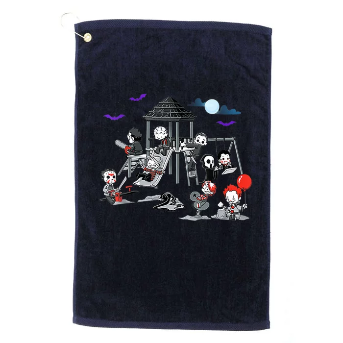 Horror Clubhouse In Park Halloween Costume Gift Platinum Collection Golf Towel