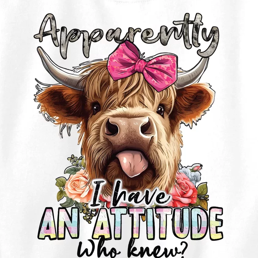 Highland Cow I Have An Attitude Who New Kids Sweatshirt