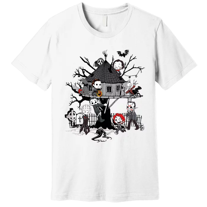 Horror Clubhouse In Park Halloween Costume Gift Premium T-Shirt