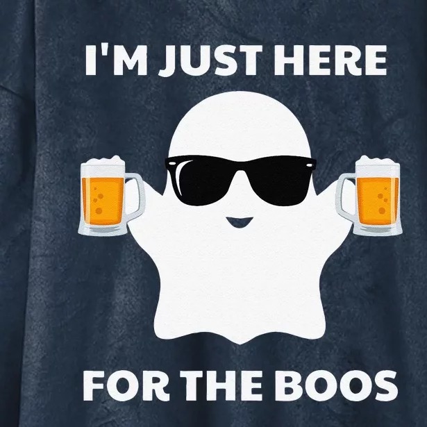 Halloween Costumes Im Just Here For The Boos Beer Hooded Wearable Blanket