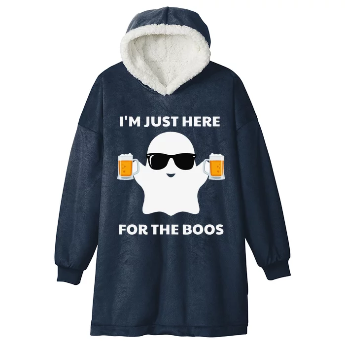 Halloween Costumes Im Just Here For The Boos Beer Hooded Wearable Blanket