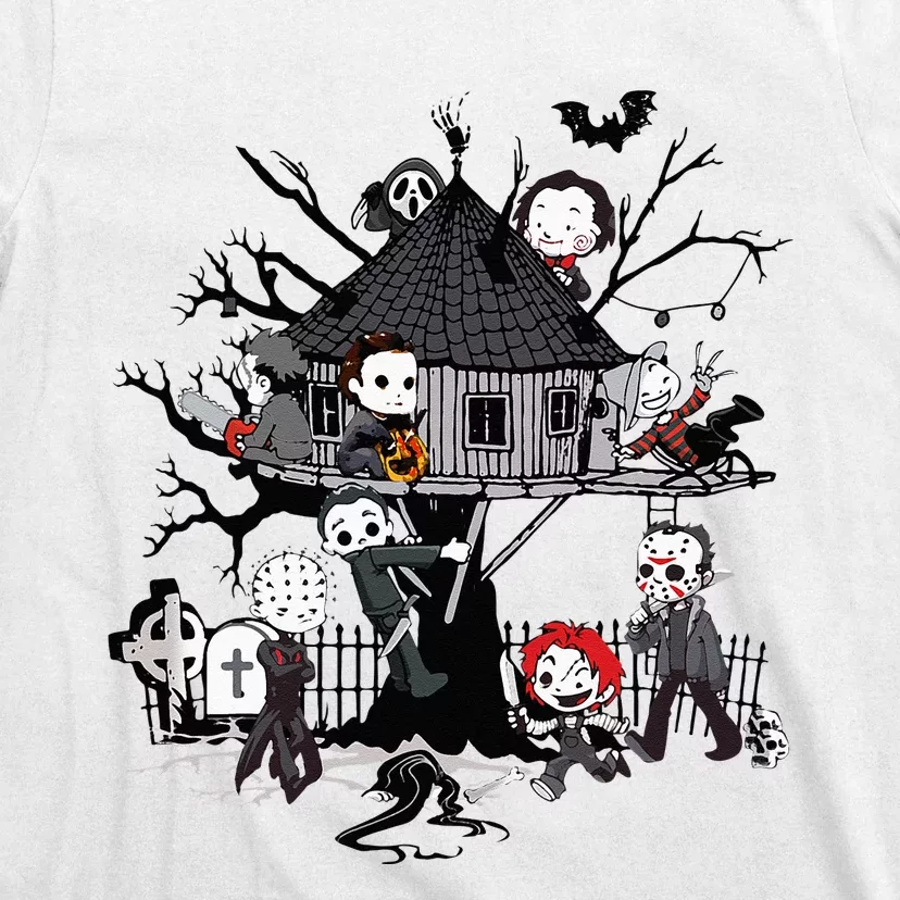 Horror Clubhouse In Park Halloween Costume Gift T-Shirt