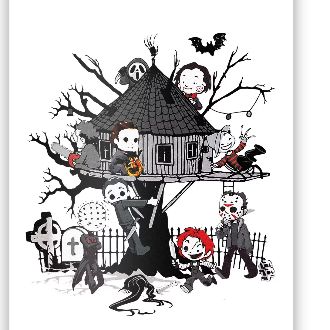 Horror Clubhouse In Park Halloween Costume Gift Poster