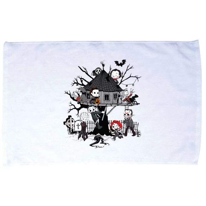 Horror Clubhouse In Park Halloween Costume Gift Microfiber Hand Towel