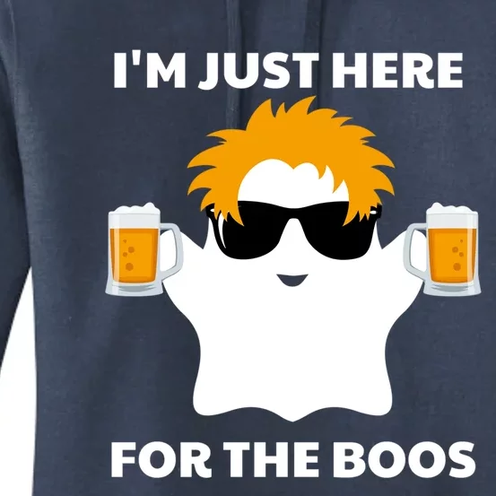 Halloween Costumes Im Just Here For The Boos Ghost Beer Gift Women's Pullover Hoodie