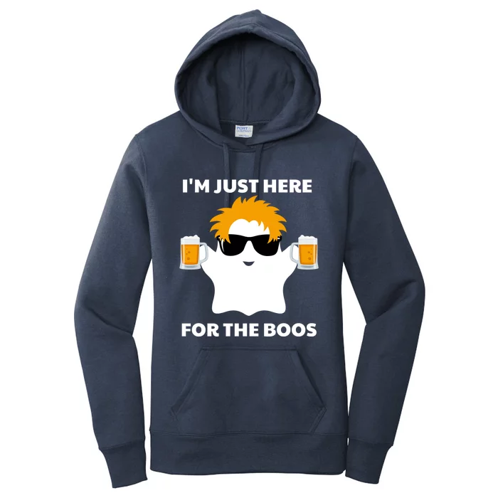 Halloween Costumes Im Just Here For The Boos Ghost Beer Gift Women's Pullover Hoodie