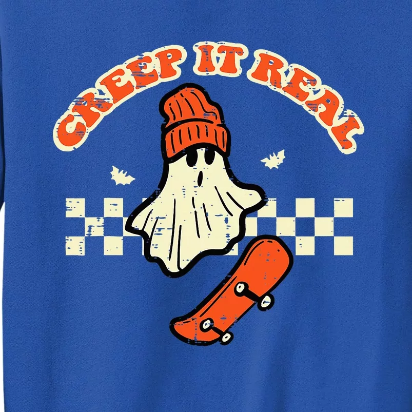 Halloween Creep It Real Ghost Skater Costume Sweatshirt