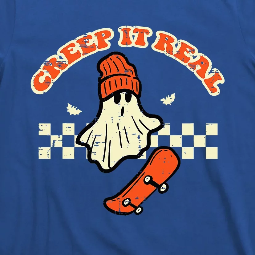 Halloween Creep It Real Ghost Skater Costume T-Shirt